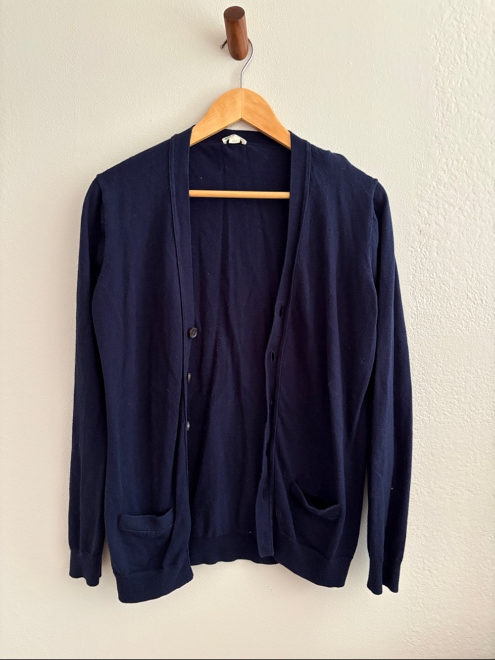 Boy’s Navy Button-Front Cardigan Sweater